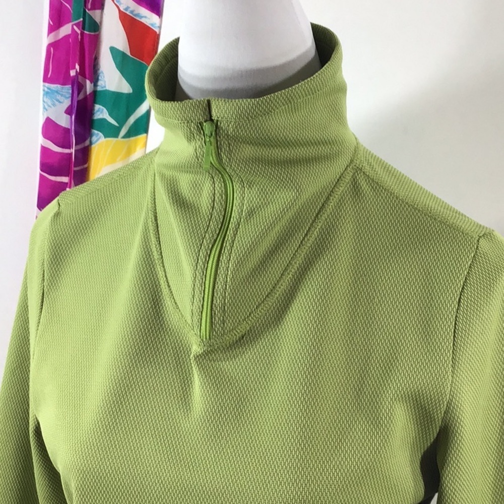 Woolrich women’s green athletic zip neck top S - Picture 3 of 10